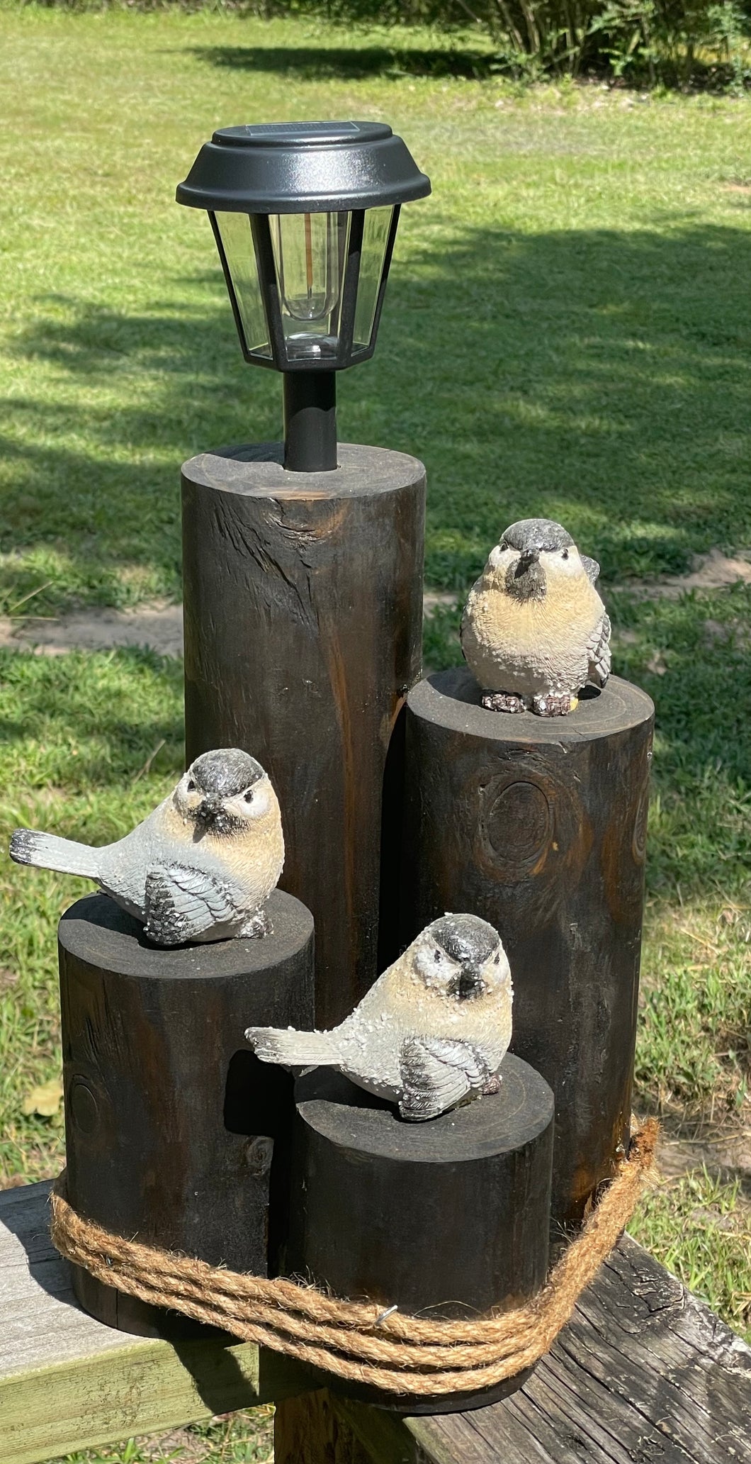 Winter Bird Solar Post