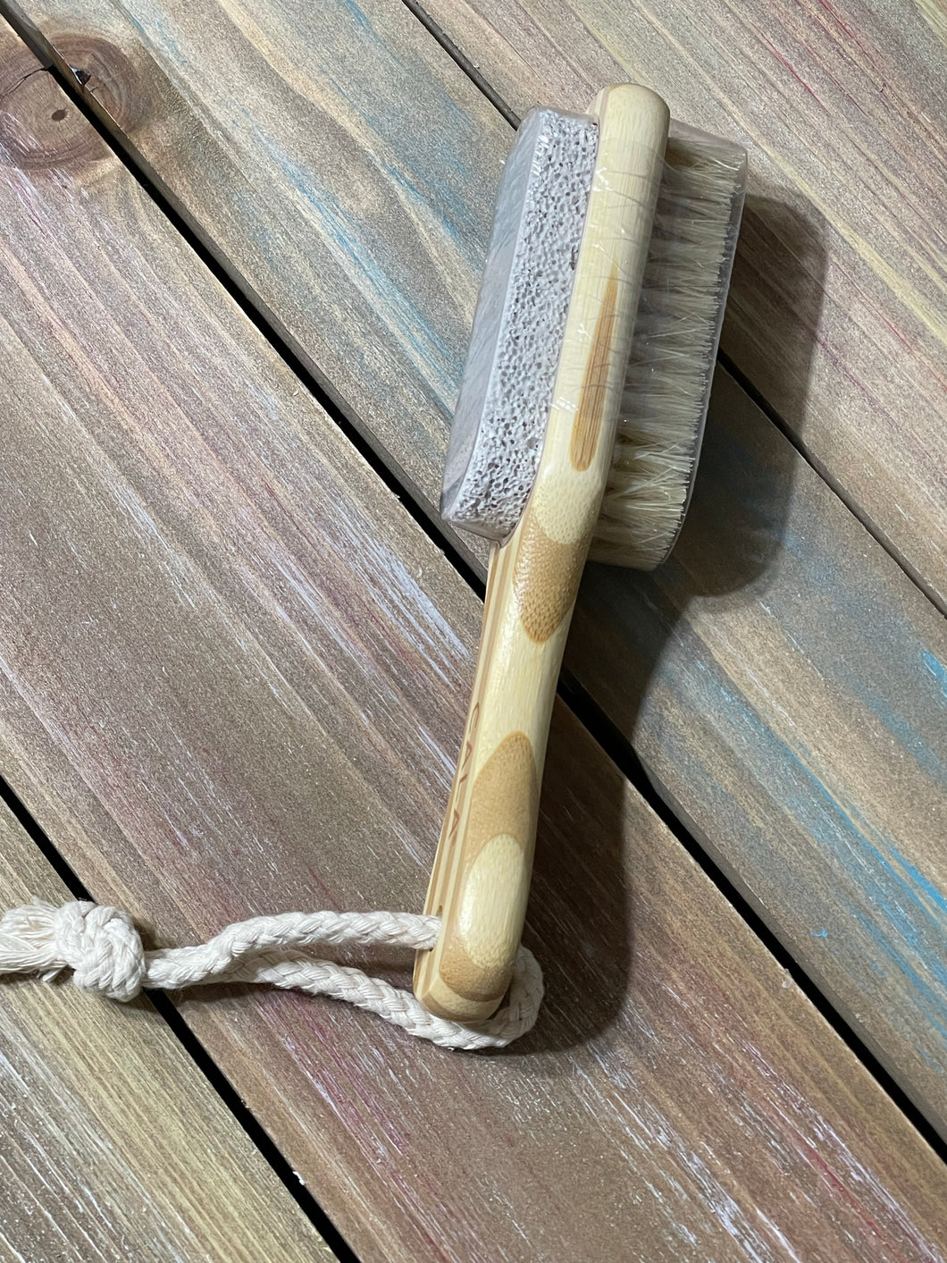 Bamboo Pumice Stone/Nail Brush