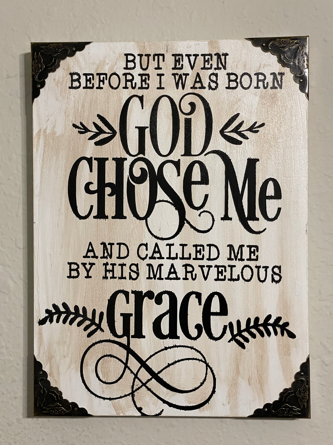 God Chose Me Wall Decor